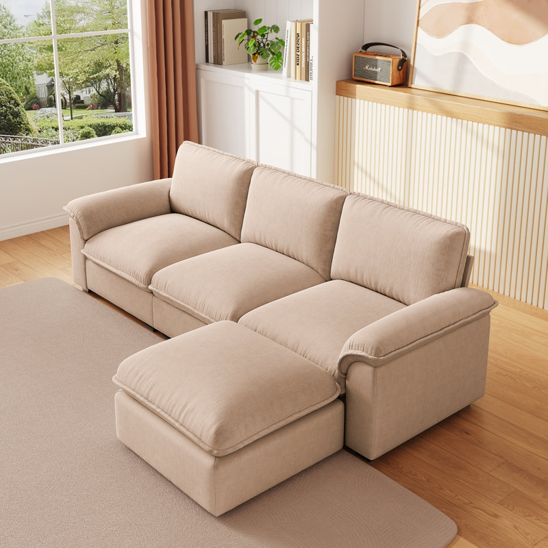 Canapé modulaire en L Cloud Couch, Café