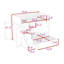 Lit simple superposé simple avec rangement pour escalier et garde-robe intégré-1900319245