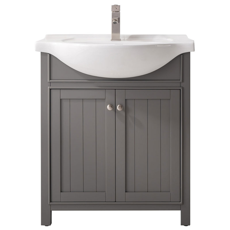 Ensemble de meuble-lavabo simple 30 po Armillia, Gris
