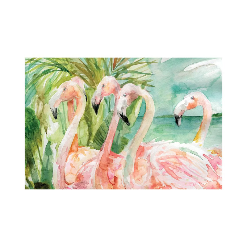 «Pink mesdames» par Carol Robinson, reproduction d'art sur toile tendue, H 8 po x l 12 po x P 0,75 po