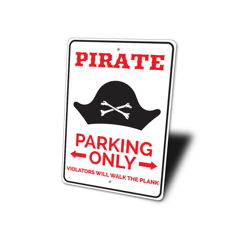 Panneau de pirate en aluminium, H 10 po x l 14 po x P 0,04 po