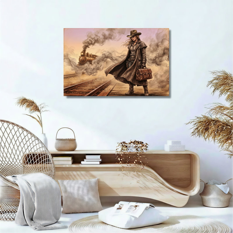 Ensemble de 1 toile murale Steampunk Adventure, H 28 po x l 40 po, Toile tendue
