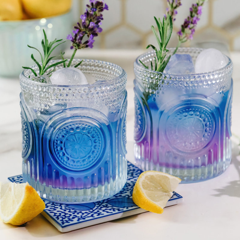 Bungalow Rose Raizel 6 pièces 10 oz. Ensemble de verres en verre, Transparent