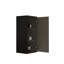 CC0414S308 Armoire latérale flottante rayée en chêne noir brossé, armoire de rangement murale pour petits espaces, pré-assemblée