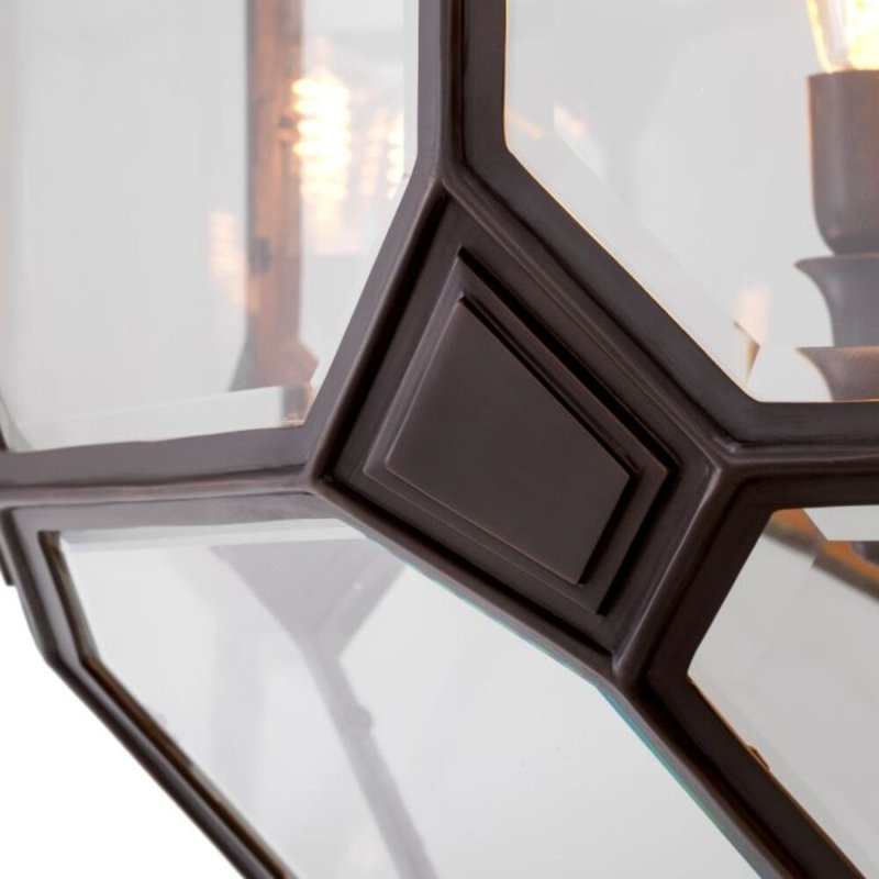 CDJ Lantern Olympia bronze highlight finish, 36.22" H x 31.5" W x 31.5" D, 5
