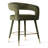 Velvet Upholstered Counter Height Bar Stools With Gold Footrest, 24" Seat Height Kitchen Island Bar Chairs-1959969322