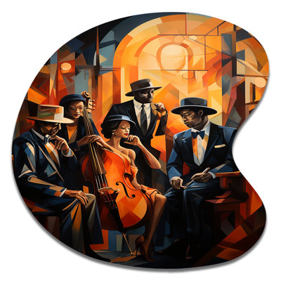 Sandown - African American Art Drop Shape Assymterical Metal Wall Art