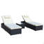 Ensemble de chaises longues d'extérieur 3 pièces