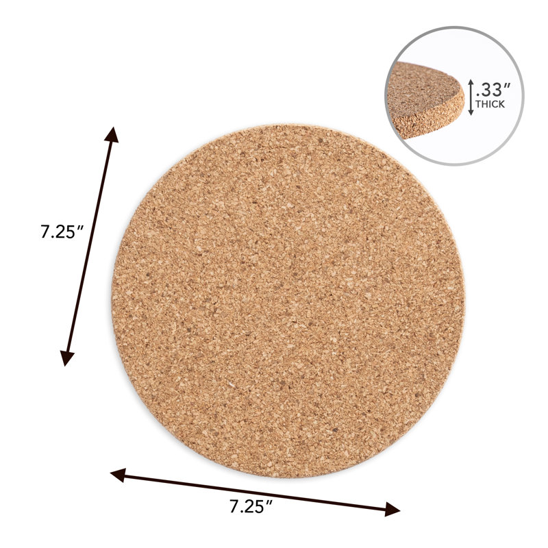 Highland Home 3-Pack Round Heat Tolerant Cork Trivets