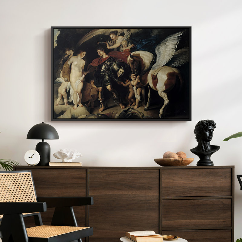 Persée et Andromède, v. 1620 - Peter Paul Rubens, toile tendue avec châssis, 24 po x 36 po, Noir