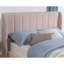 Pied de lit contemporain à oreilles en tissu doré-856060006
