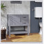 Meuble-lavabo gris 30 po avec miroir et plateau seulement