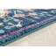 Tapis bleu à motif médaillon-26647300