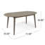 Table de patio en bois massif, table d'extérieur rustique pour le jardin, la cour, la terrasse, résistante aux intempéries pour une utilisation toutes saisons-393315008