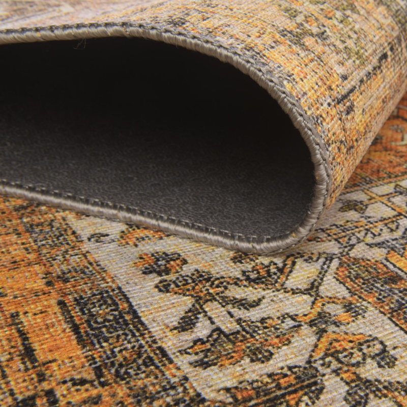 Tapis transitionnel de couleur jaune-ivoire, Rectangle 2 pi x 3 pi