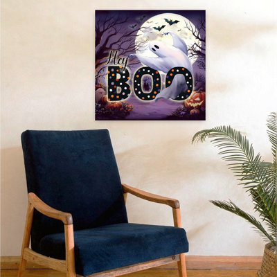 «Hey Boo», chauve-souris contemporaine abstraite, art naturel