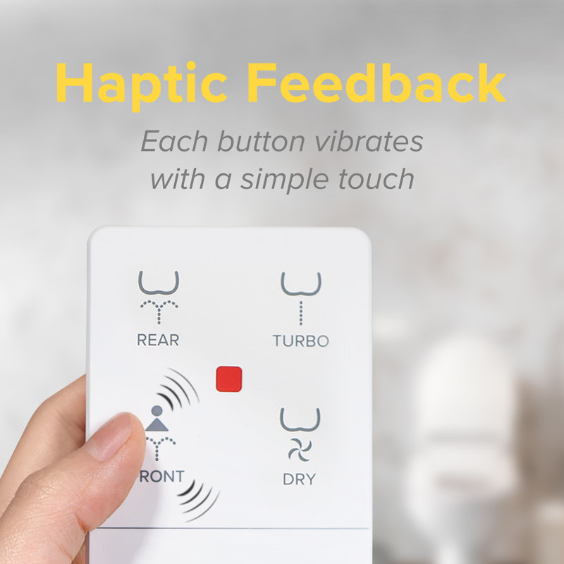 White Electric Bidet Toilet Seat with Remote Control