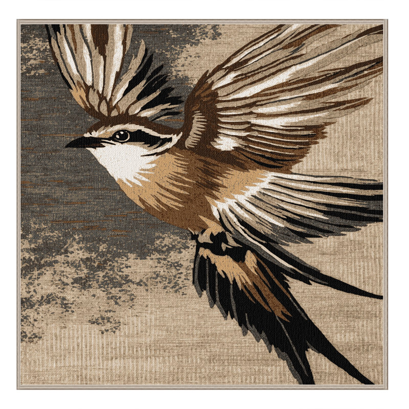  Tapis lavable palmier africain Swift Birds, Carré 5 pi