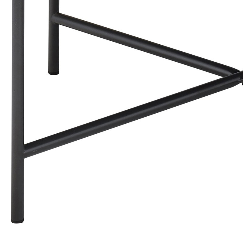 Table basse ronde de style industriel avec pieds en métal, Grey