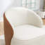 Stith Velvet Upholstered Swivel Barrel Chair-982010712