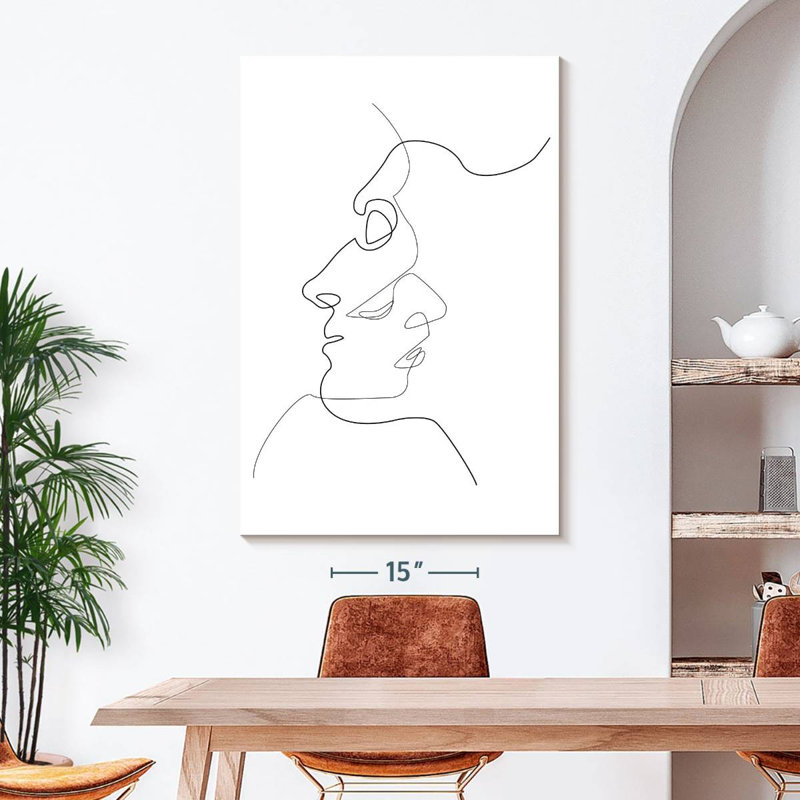 Deux visages, reproduction sur toile, H 48 po x l 32 po x P 1,25 po