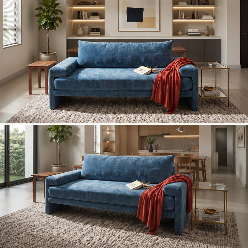 Upholstered 80.7 " Chenille Sofa