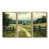Toile avec cadre flottant or