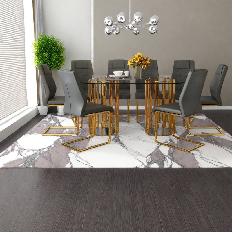Seat Dining Table Sets(must Include Both Table And Chair) Glass Modern
