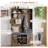 Hall Tree with Cushion and Open Shoe Cabinet,  4-In-1 Coat Rack with Storage Bench, Coat Hanger and Adjustable Shelves, 71" Height Hall Tree for Hallway, Living Room-593332021