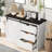 Farmhouse Sideboard With A Silent Sliding Door And Three Drawers-847021652