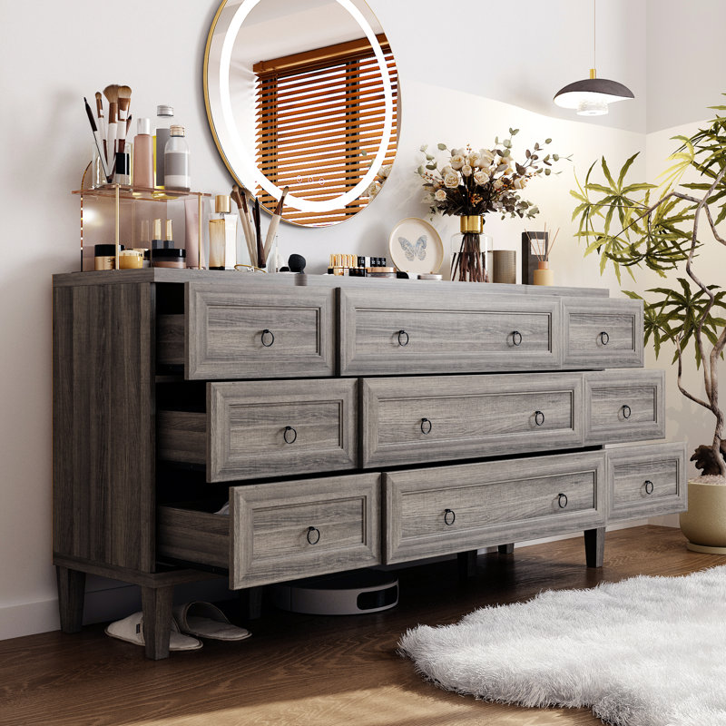 Commode 9 tiroirs de style rustique