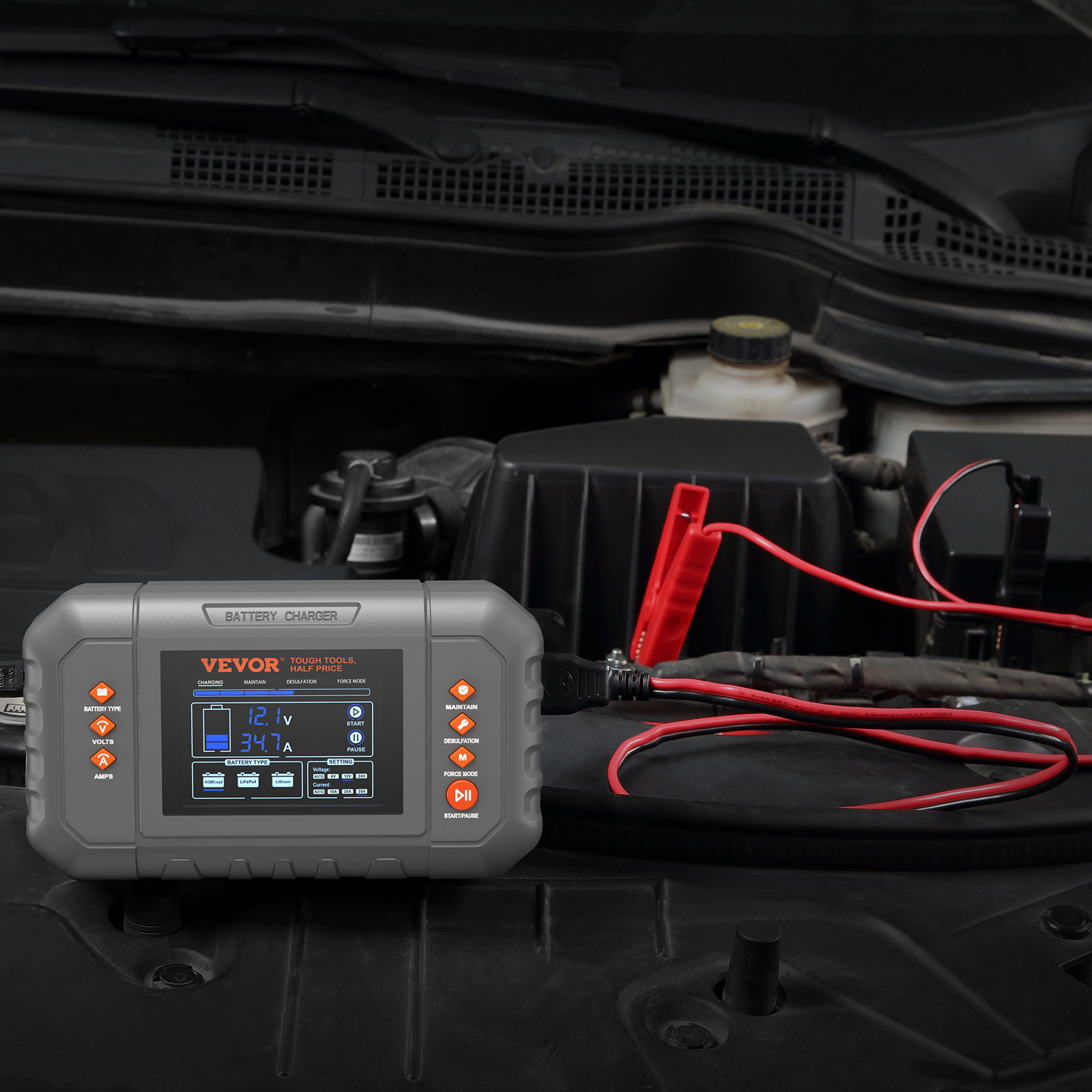 Haisito Intelligente Carica Batterie Per Auto Moto 12V/24V 20A - 8