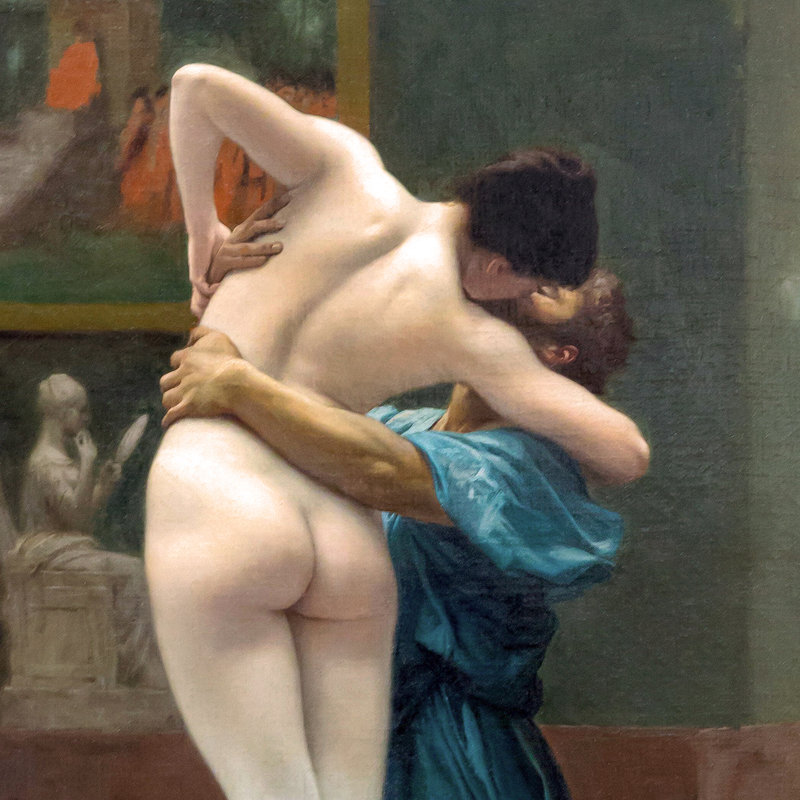 "Pygmagon and Galatea" par Jean-Leon Gerome sur toile, H 43,25 po x l 38,25 po