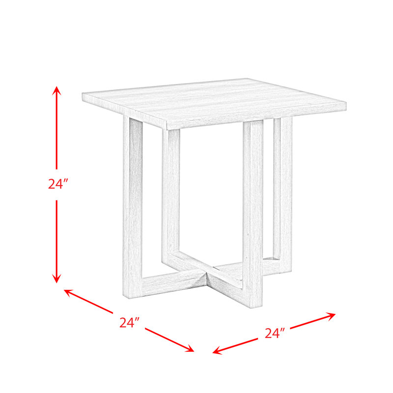Jolliff End Table, Light Gray