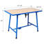 Banc de travail pliable, banc pour outils d'atelier, table d'assemblage de table de montage, capacité de charge de 660 lb, pour atelier, garage, bleu