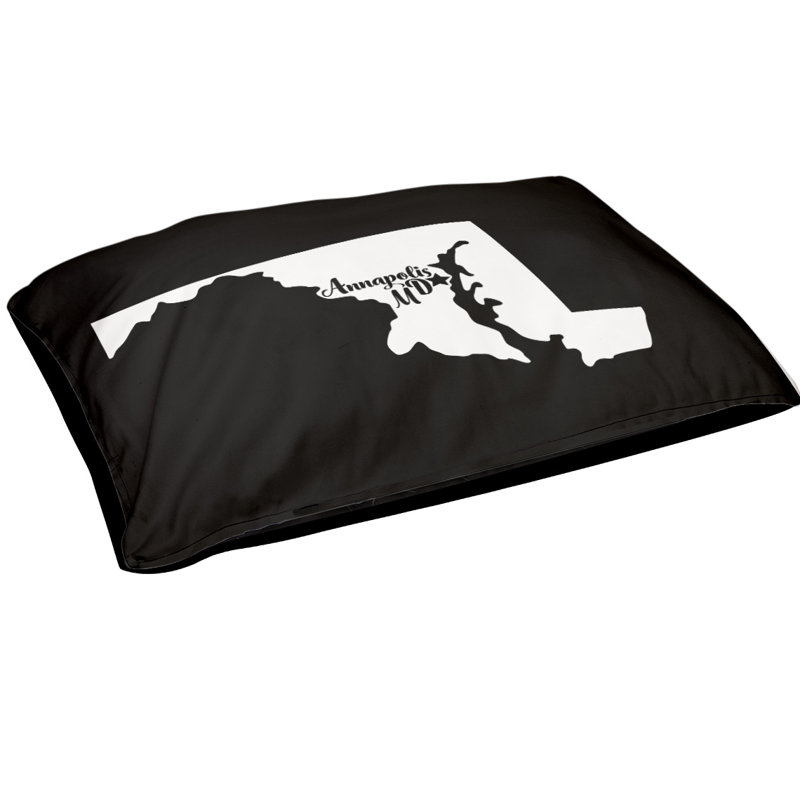 Coussin pour chien d’extérieur maryland annapolis, Petit (l 28 po x P 18 po x H 6 po), Noir