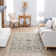 Margarida Grey Floral Ornamental Area Rug