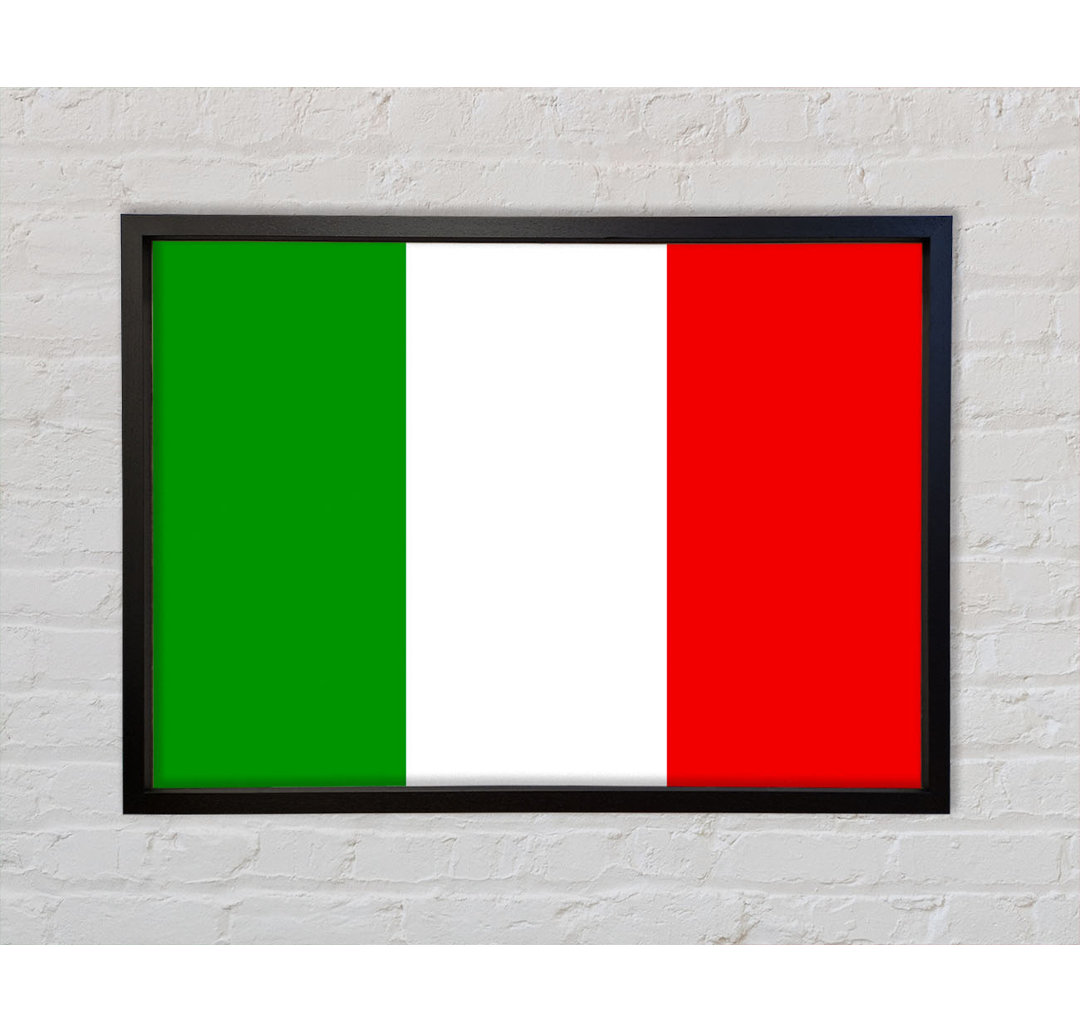 Flagge von Italien Gerahmter Druck