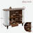Fluted Liquor & Coffee Bar Cabinet With 6 Wine Racks, 3 Glass Holders, 1 Large Storage Drawer And 4 Hidden Side Storage Compartments-820496960