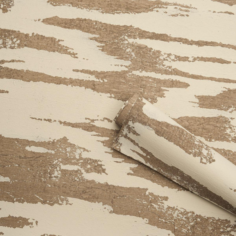 Schumacher x Celerie Kemble Plastered Manuscript Wallpaper, Birch
