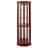 6 Shelf Lighted Corner Curio Cabinet With Adjustable Tempered Glass Shelves And Mirror Back-1525418333