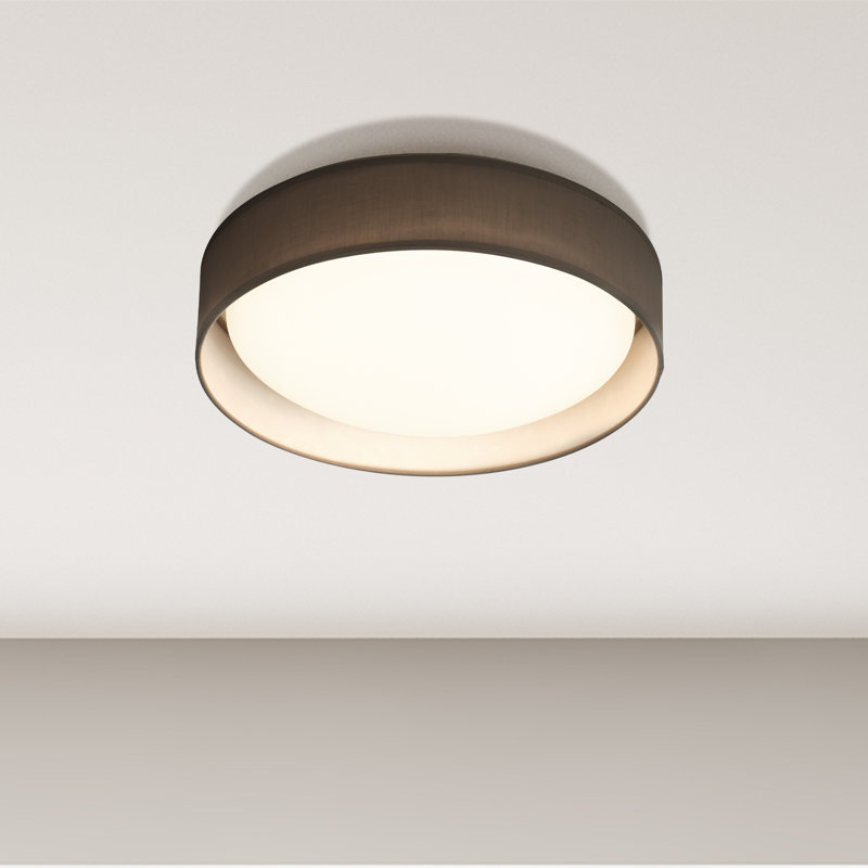 Terrence LED Flush Mount, 12.5cm H x 50cm W x 50cm D, Grey