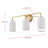 3-light White Glass Dimmable Iron Wall Lamp