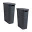 Panier à linge mince, capacité de 40 litres, couvercle à charnières, paquet de 2-81245420-112438265