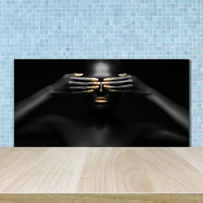Alyessa 50cm W x 100cm L Glass Peel and Stick Panel