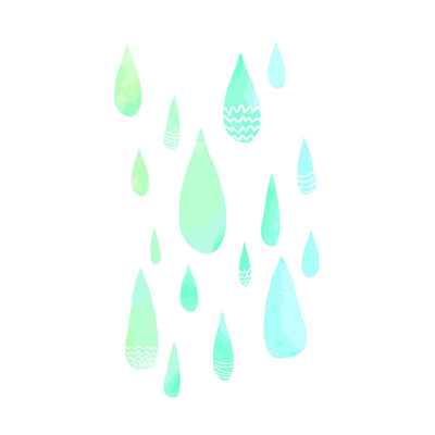 " Watercolor Raindrops 2 "