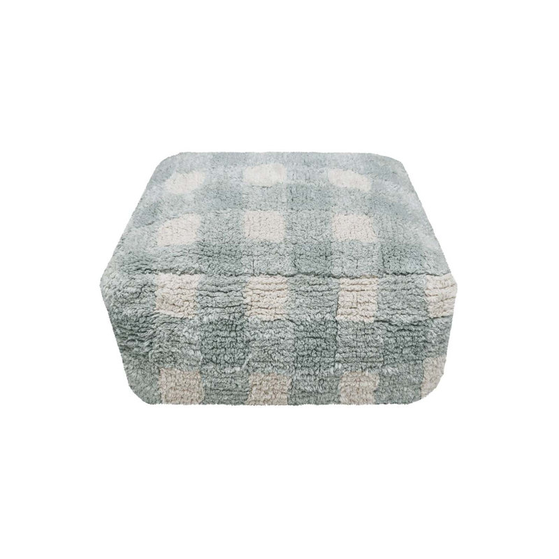 Pouf Vichy, Bleu sauge