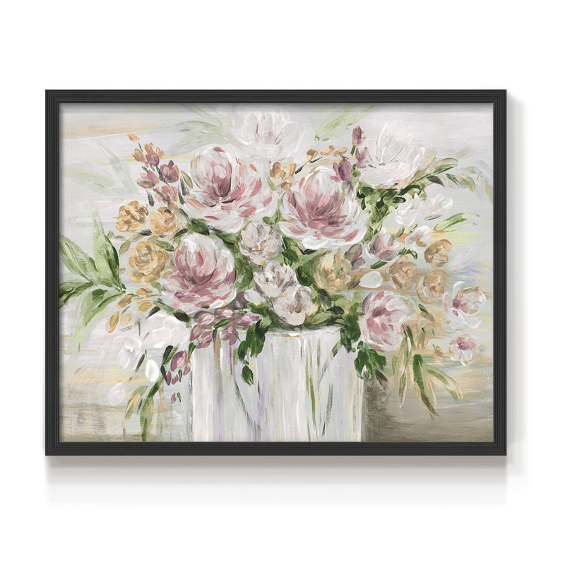 Soirée de printemps - Reproduction encadrée - Restickable, H 11 po x l 14 po, Noir, noir, noir, noir