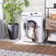 Tucson Windsor Machine Washable Non-Slip Area Rug In Light Grey & Rust-161752240