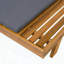 Ensemble de chaise longue en bois d'acacia avec inclinable à 4 positions et coussin-522974394